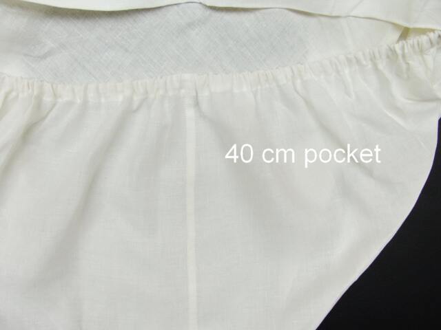 Queen/King Size Bed Fitted Sheet, Flat Sheet Or Pillowcase, Pure Linen Premium Fabric Shabby Chic Decor Wedding/Christmas Gift White - image 1