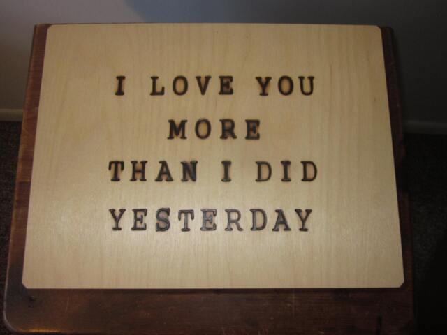 Valentines Day Box I Love You More Then Did Yesterday, I'll Even Tomorrow. Briefcase Sized 12 X 9 3 - image 1