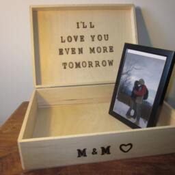 Valentines Day Box I Love You More Then Did Yesterday, I'll Even Tomorrow. Briefcase Sized 12 X 9 3 - thumbnail 2