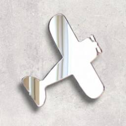 Bi Plane Acrylic Mirror Wall Art - Many Sizes/Colours, Plain Or Personalised Engraving - thumbnail 2