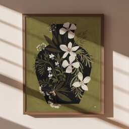 Art Print Edible Flowers, Vintage Botanical Decor, Flowers Poster To Gallery Wall From Artist - thumbnail 4