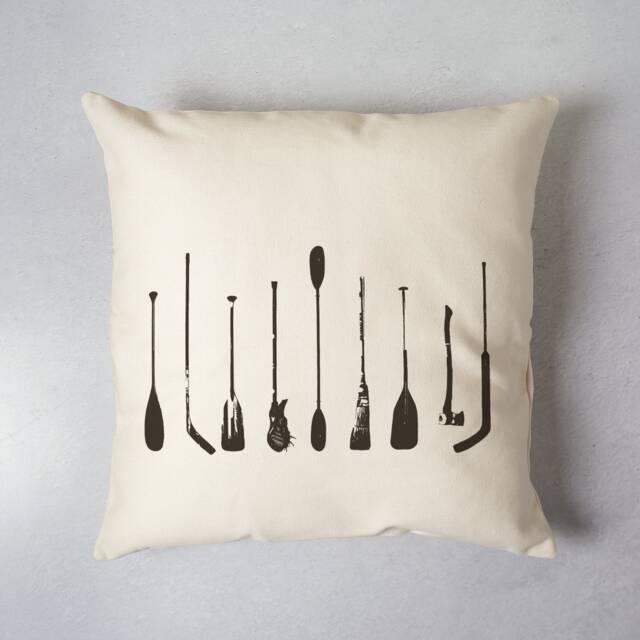 Hockey Lacrosse Paddle Canadian Pillow Cover Sport Decor - image 1