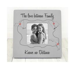 Personalized Long Distance Family Photo Frame Long Distance Gift Family - thumbnail 1