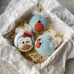 Felt Christmas Ornaments Set Handmade Holiday Tree Decor - thumbnail 2