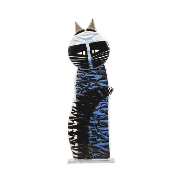 Cat Glass Statue Many Sizes Up To 40 cm High. Handcrafted Fused Design. Perfect Gift Idea - image 1