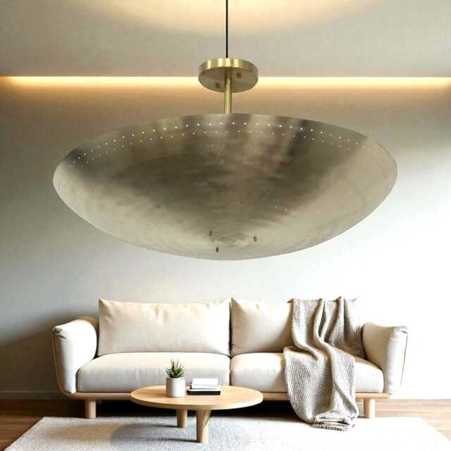 Handcrafted Sputnik Chandelier Polished Raw Brass Mid-Century Modern 4 Light Pendant Home Decor - image 1