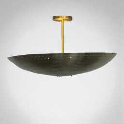 Handcrafted Sputnik Chandelier Polished Raw Brass Mid-Century Modern 4 Light Pendant Home Decor - thumbnail 4