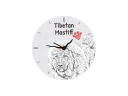 Tibetan Mastiff, Free Standing Mdf Floor Clock With An Image Of A Dog - thumbnail 1