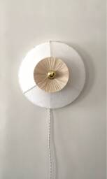 Galia Nomadic Wall Light in Natural Raffia Linen, D.40cm