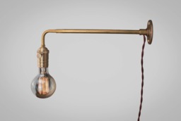 Vintage Industrial Wall Sconce - Solid Brass Light Machine Age Steampunk Reading Bathroom Lamp - thumbnail 1