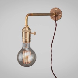 Vintage Industrial Wall Sconce - Solid Brass Light Machine Age Steampunk Reading Bathroom Lamp - thumbnail 2
