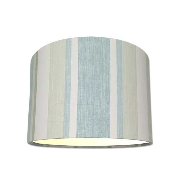 Lampshades in Laura Ashley Awning Stripe Pistachio Duck Egg Fabric Handmade Free Delivery - image 1