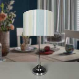 Lampshades in Laura Ashley Awning Stripe Pistachio Duck Egg Fabric Handmade Free Delivery - thumbnail 4