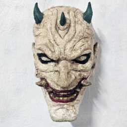 Handmade Resin Oni Mask, Gothic Dark Fantasy Wall Art - thumbnail 4