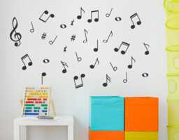Music Notes Wall Decals - Musical Note Stickers Decor - thumbnail 1