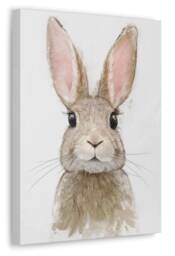Rabbit Canvas Print Wildlife Animal Art, Bunny Home Decor - thumbnail 1
