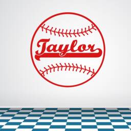 Personalized Baseball Name Decal, Custom Sports Wall Sticker, Kid's Room Decor, Art, Door Sign, Mlb Designs - thumbnail 3