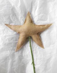 Burlap Star Christmas Tree Topper Rustic Holiday Decor - thumbnail 1