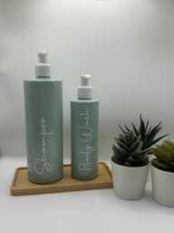 Personalised Sage Green Soap Dispenser Bottle With Gloss White Pump 250Ml & 500Ml - thumbnail 1