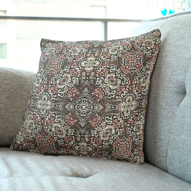 Moroccan Pink/Brown/Cream Cushion Covers - Textured Throw Pillow 16 - image 1