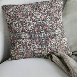 Moroccan Pink/Brown/Cream Cushion Covers - Textured Throw Pillow 16 - thumbnail 2