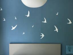 Flying Birds Wall Decals Set Of 12 Unique Girls Bedroom Decor - Playroom Stickers Best Spring Home Kids Room Art - thumbnail 1