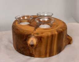 Aspen Round Candle Holder With 3 Votives - thumbnail 1