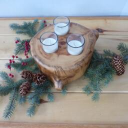 Aspen Round Candle Holder With 3 Votives - thumbnail 4