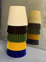 Pleated Velvet Lampshade, Modern Lampshade For Table Lamp, Sconce Or Floor Lamp - thumbnail 1