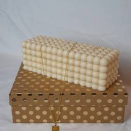 xxl Soy Wax Bubble Candle - Modern Home Decor Centerpiece - thumbnail 3