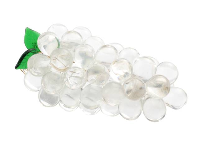 Czech Glass Bead Clear Grape Bunch Chandelier Fruit Lamp Prism Wine Ornament - image 1