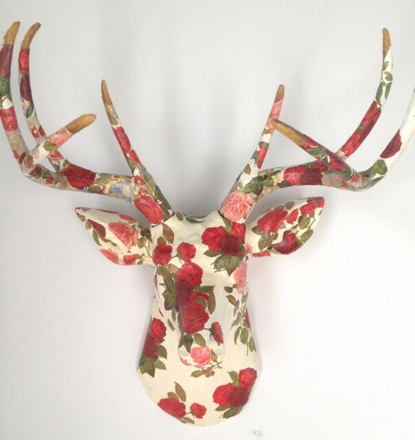 Rosie Deer - Stag Head Paper Art Wallpaper Sculpture - image 1