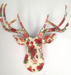 Rosie Deer - Stag Head Paper Art Wallpaper Sculpture - thumbnail 1