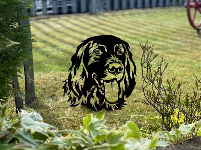 Munsterlander Dog Breed Metal Silhouette, Sign, Gifts, Housewarming Memorial - image 1