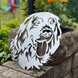 Munsterlander Dog Breed Metal Silhouette, Sign, Gifts, Housewarming Memorial - thumbnail 2