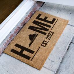 Virginia State Map Doormat - Custom Mat Personalized Rug Silhouette Housewarming Gift - thumbnail 2