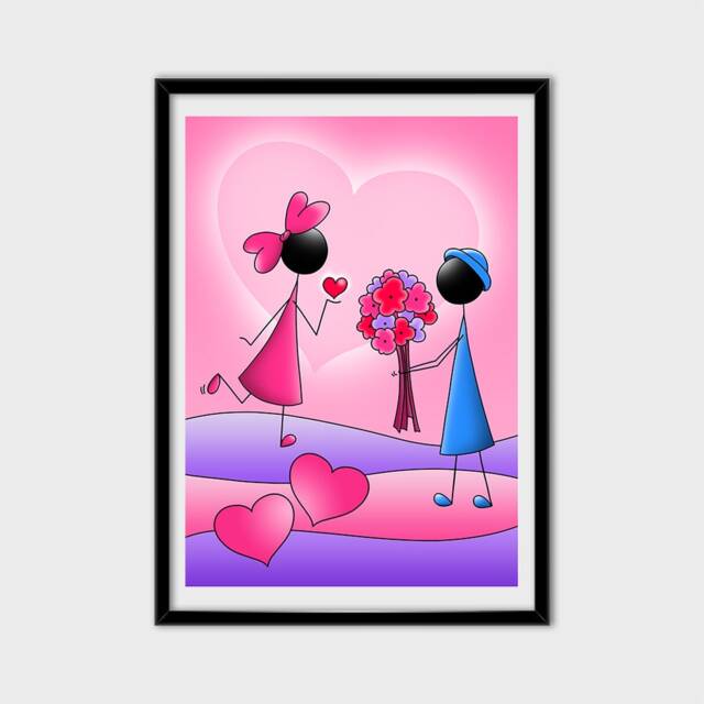 Decorative Poster Declaration Of Love Valentine's Day Gift A3 A4 - image 1