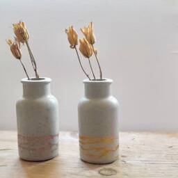 Hand Cast Gold Detail Concrete Bud Vase/stem Gift - thumbnail 1