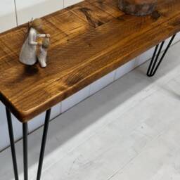 Rustic Console Table With Hairpin Legs - Farmhouse Bespoke Sizes - thumbnail 2