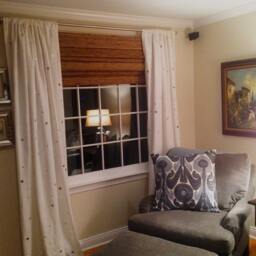 Linen Window Curtains, Mirror Embroidery Treatment, Embellished Curtain Drape, Luxury Door Wedding Gifts - thumbnail 2