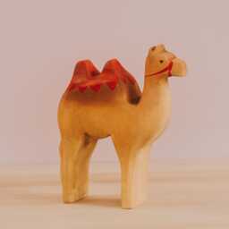Wooden Camel Figurine, Toy, Africa Animal, Waldorf Toys, Desert Animal, Circus Educational Christmas Gift Decoration - thumbnail 3
