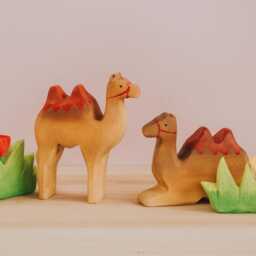 Wooden Camel Figurine, Toy, Africa Animal, Waldorf Toys, Desert Animal, Circus Educational Christmas Gift Decoration - thumbnail 2