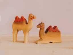 Wooden Camel Figurine, Toy, Africa Animal, Waldorf Toys, Desert Animal, Circus Educational Christmas Gift Decoration - thumbnail 1