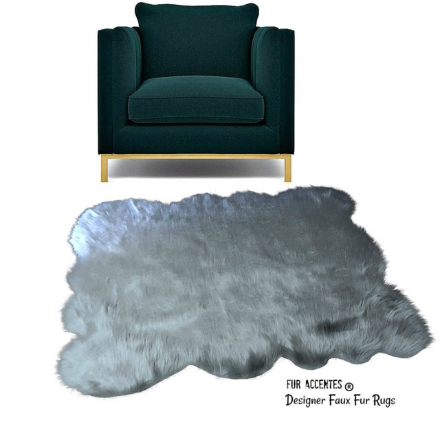 Faux Sheepskin Rug - Random Pelt Shape, Usa Made - image 1
