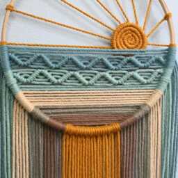 Macrame Sun Dreamcatcher Wall Hanging Boho Nursery Decor - thumbnail 4