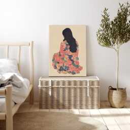Abstract People Art - Mid Century Art, Modern Wall Minimalist Print, Living Room Female Figure - thumbnail 3