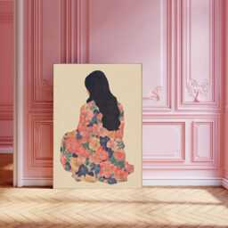 Abstract People Art - Mid Century Art, Modern Wall Minimalist Print, Living Room Female Figure - thumbnail 1