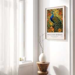 William Morris Print, Art, Exhibition Poster, Uk, Peacock Artwork, Decor - thumbnail 3