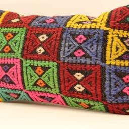 12x20 Turkish Kilim Lumbar Pillow Boho Pillow Bohemian Cushion Navajo Rugturkish Cover Armchair Case 4Oef-181 - thumbnail 3