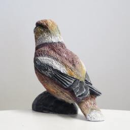Hawfinch Bird Statue Hand Cast Resin Figurine - thumbnail 2